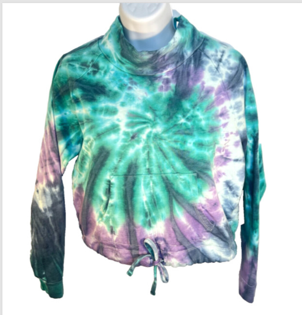 Almost Famous - NWT Women's S Sweatshirt Purple Green Stripe Oversized